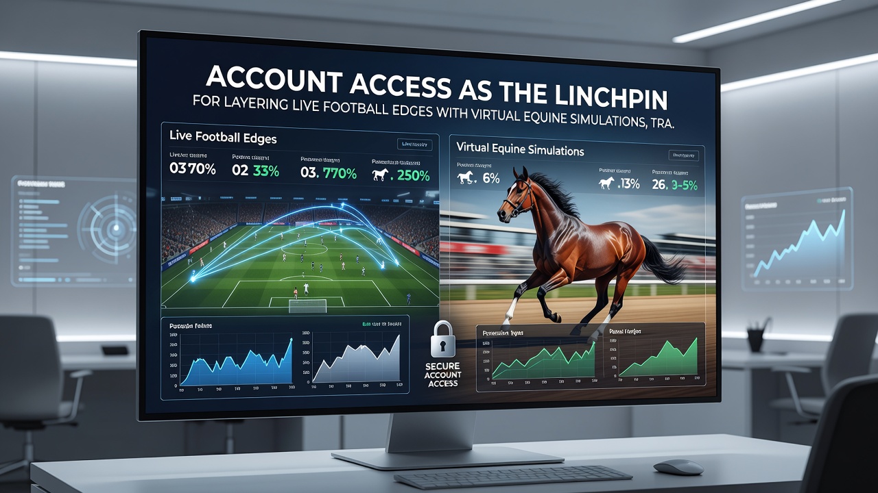User dashboard on a portable device illustrating an active accumulator spanning football, virtual races, trackside and casino selections