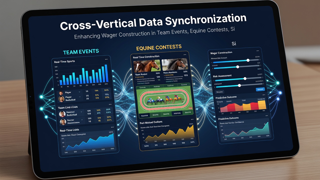 Diagram showing encrypted data flow between football, racing, virtual, and casino systems
