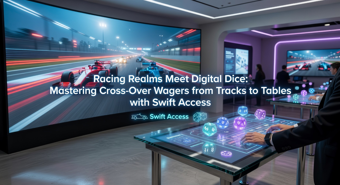 Mobile screen showing a split interface with a live horse race on one side and a digital dice game on the other, highlighting quick-switch betting features and bonus notifications